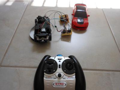 R/C car with IR circuit and remote