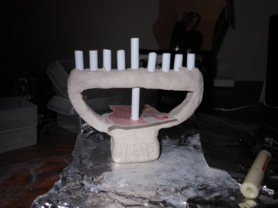 Clay menorah