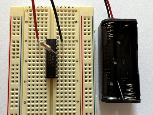 msp430g2553 in a breadboard