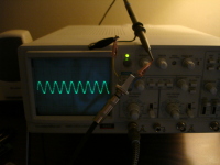 Oscilloscope before processing