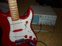 guitar and oscilloscope
