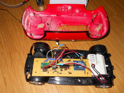 R/C car with XBee circuit