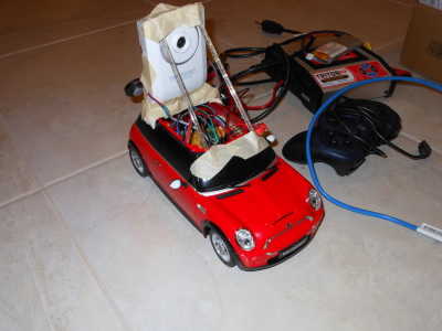 R/C car with XBee circuit and WiFi security camera