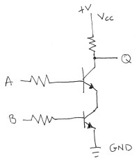 NAND gate made out of NPN transistors