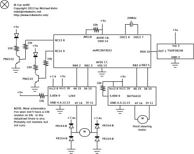 IR R/C toy car schematic