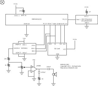 MSP430 SIRC schematic