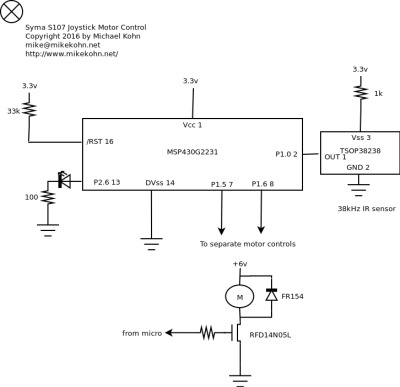 Syma controller motor control circuit