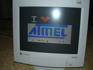 Atmel ATmega168 VGA circuit display demo