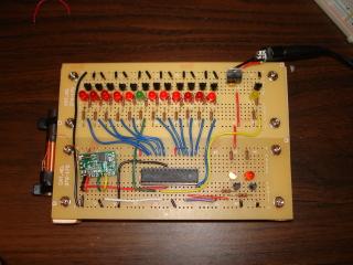 Binary clock with WWVB syncing circuit