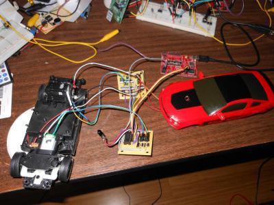 R/C car with IR circuit with debugger
