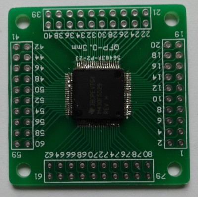 MSP430F5529 SMD soldering attempt