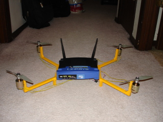 Linksys WRT54G quadcopter