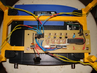 Linksys WRT54G quadcopter circuit