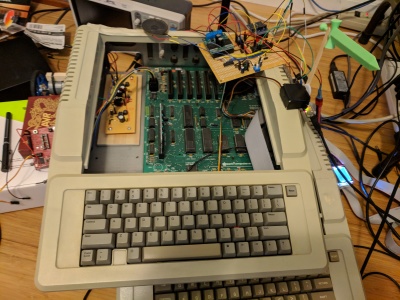 Apple IIe with replacement power supply board and motorcontrol board.
