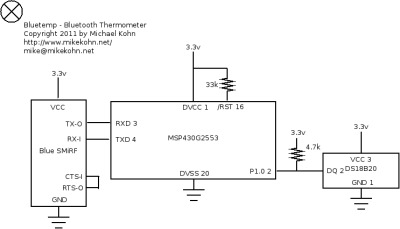 Bluetooth temperature schematic