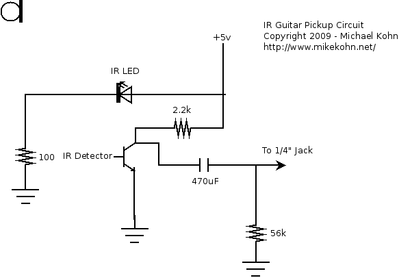 IR guitar pickup schematic