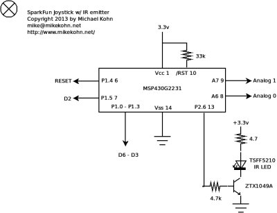 SparkFun joystick schematic